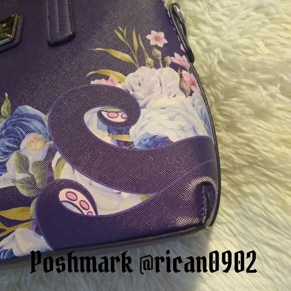 Loungefly Disneyย The Little Mermaid UrsulaโFloral Satchel andโWallet - Picture 3 of 16